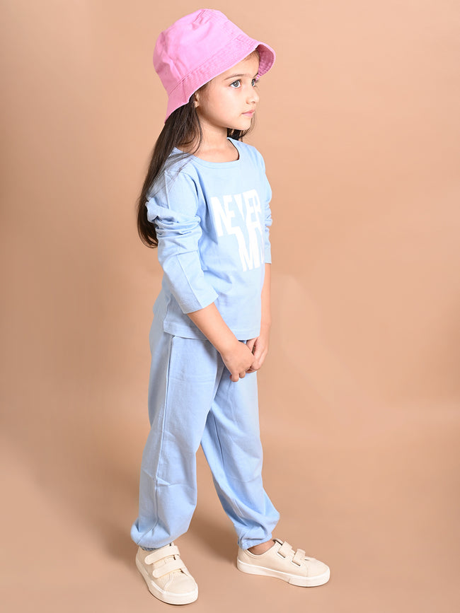 Never Mind Printed Full Sleeve Top with Jogger Set