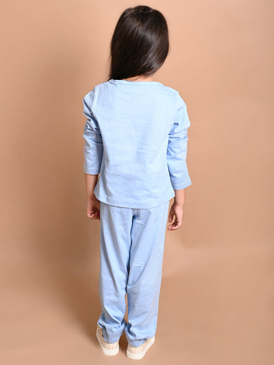 Never Mind Printed Full Sleeve Top with Jogger Set