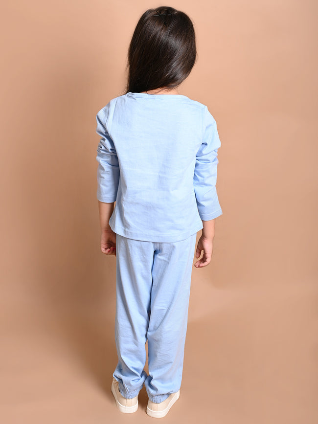 Never Mind Printed Full Sleeve Top with Jogger Set