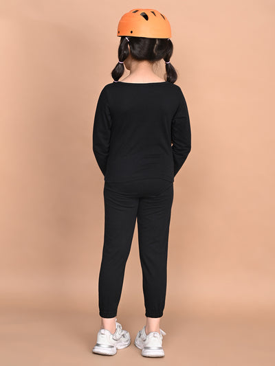 Never Mind Printed Full Sleeve Top with Jogger Set