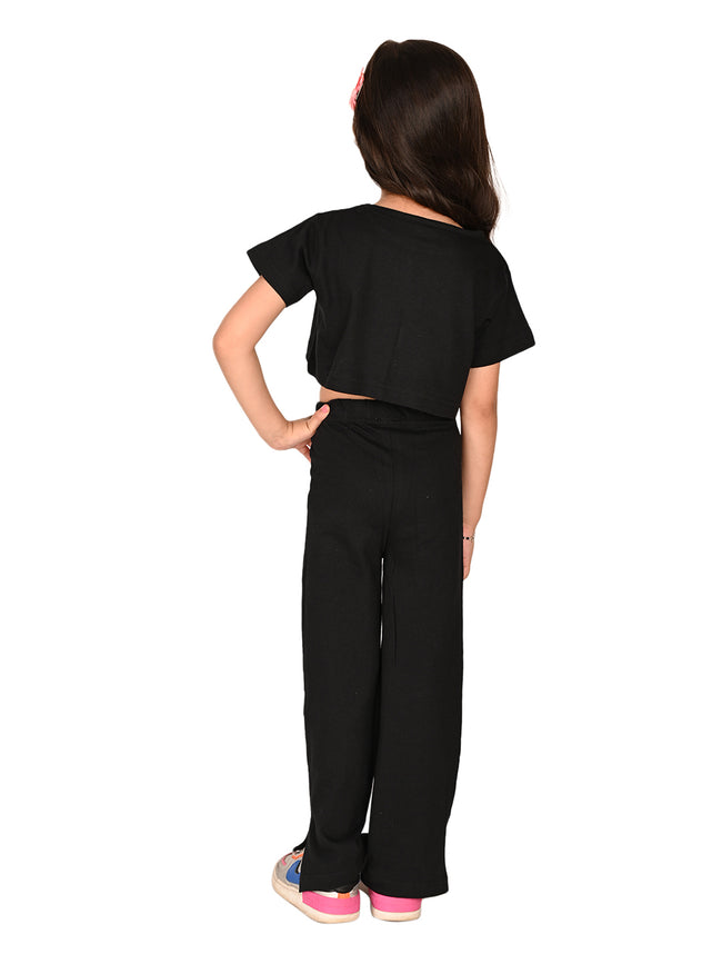 Bloom Floral Printed Crop Top with Pant Set