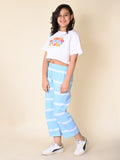 Floral Printed Top with Tie Dye Palazzo Pant Set