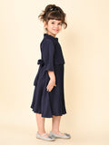 Solid Fit n Flare Back Tie-up Party Dress