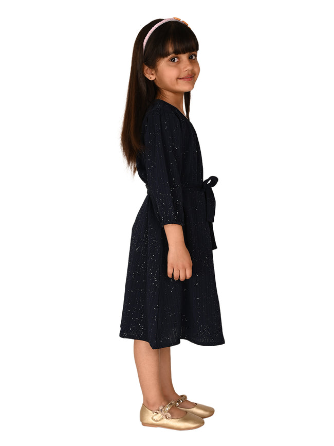 All Over Shimmering Fit n Flare Dress