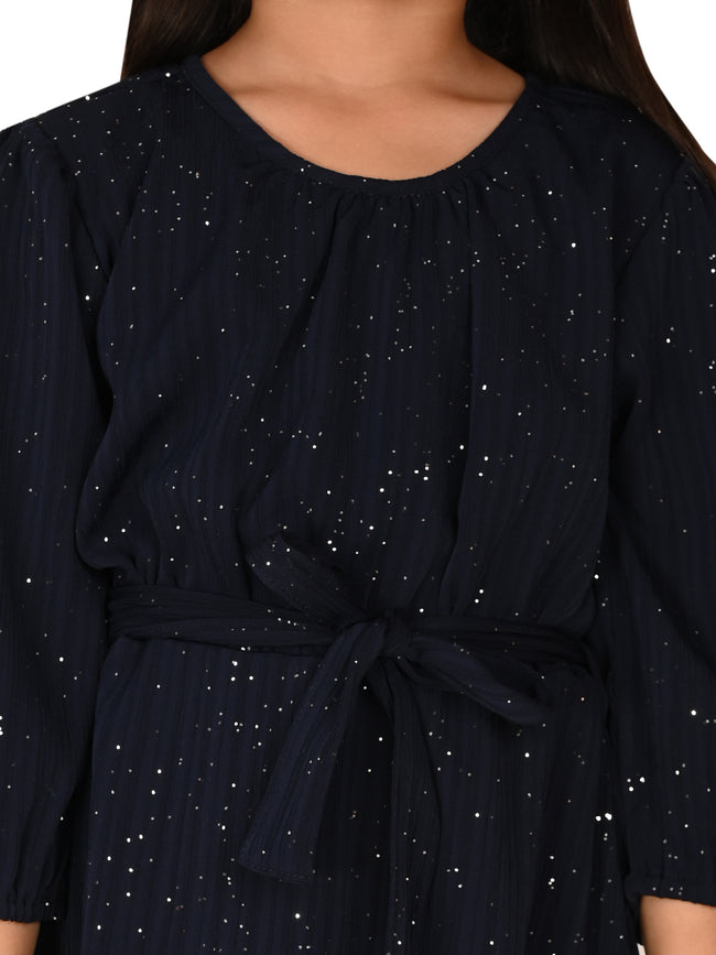 All Over Shimmering Fit n Flare Dress