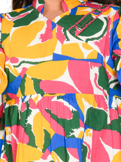 All Over Printed Fit n Flare Dress