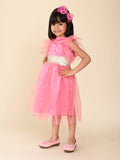 Sequin Belt Designed Frill Fit n Flare Party Dress