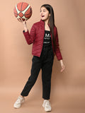 Solid Plain Puffer Front Zip Open Jacket