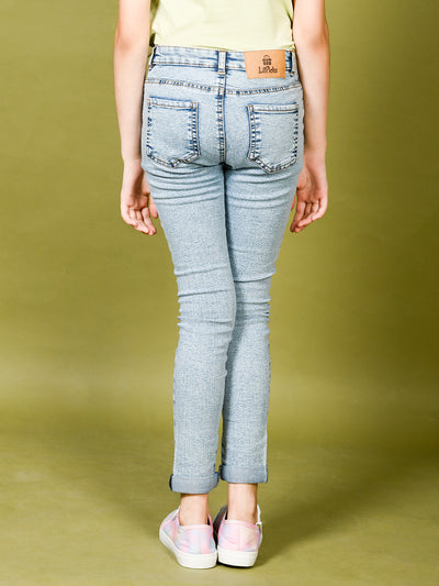 Rainbow Designed Skinny Denim Jeans