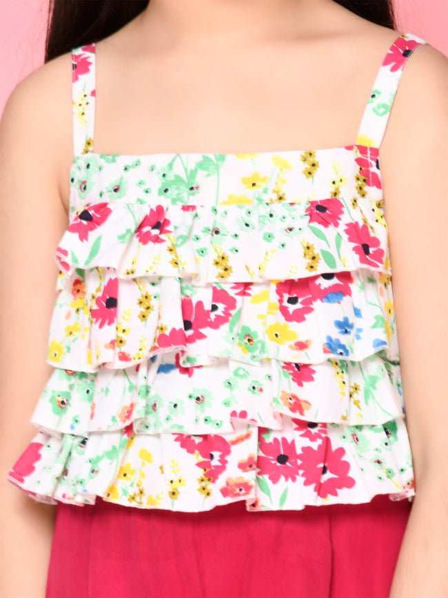 Multi Floral Printed Strappy Full Jumpsuit