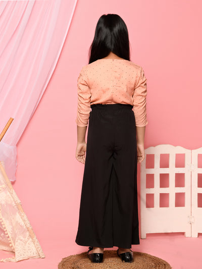 Small Polka Printed Full Sleeve Jumpsuit