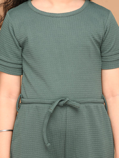 Solid Tie Up Full Jumpsuit