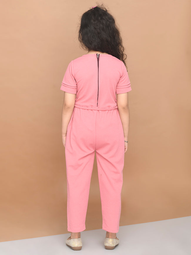 Solid Tie Up Full Jumpsuit