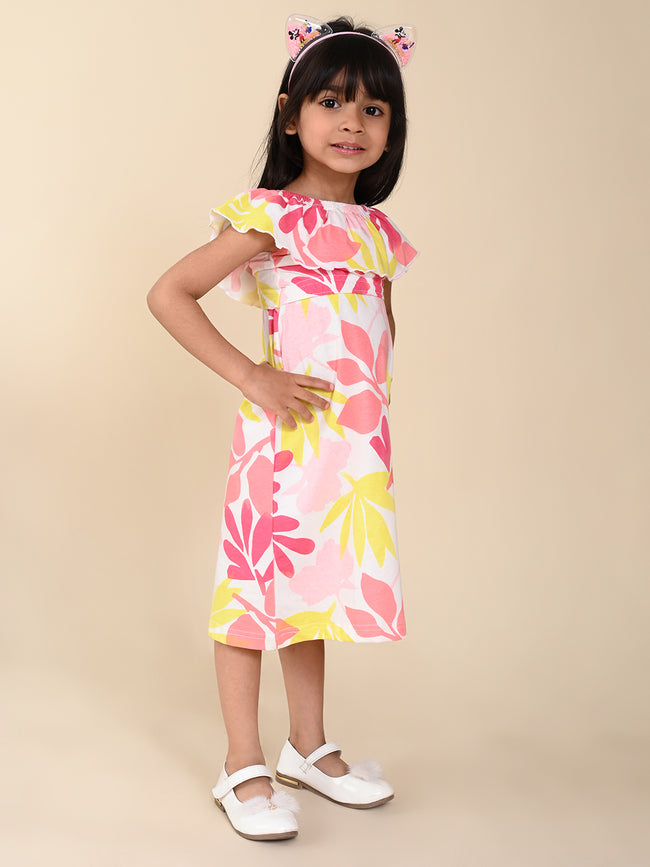 Floral Printed Off Shoulder Bodycon Dress