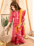 Ethnic Printed Kurta Sharara Set with Dupatta