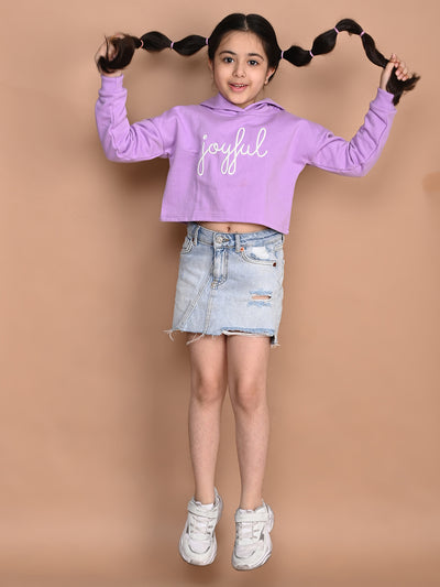 Joyful Applique Girlish Sweatshirt