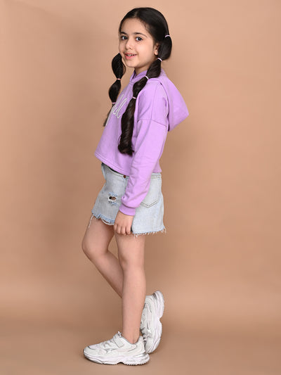 Joyful Applique Girlish Sweatshirt