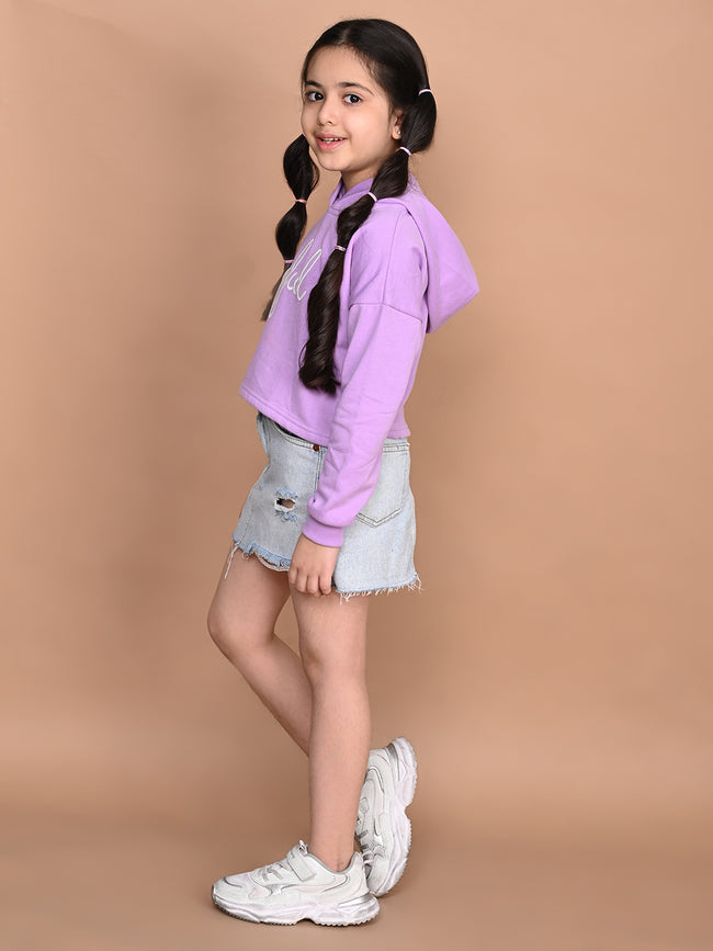 Joyful Applique Girlish Sweatshirt