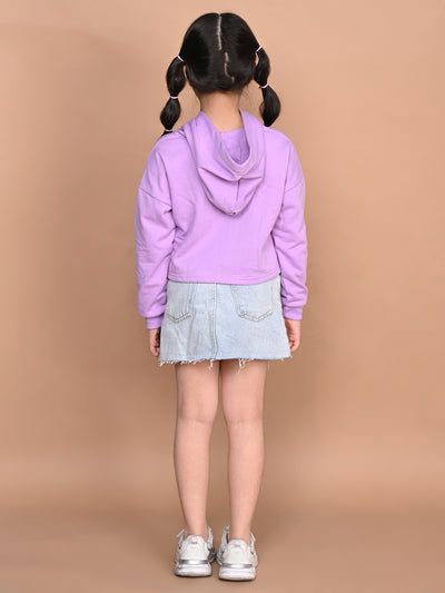 Joyful Applique Girlish Sweatshirt