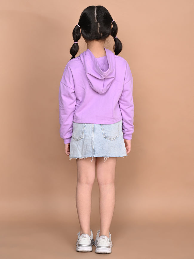 Joyful Applique Girlish Sweatshirt