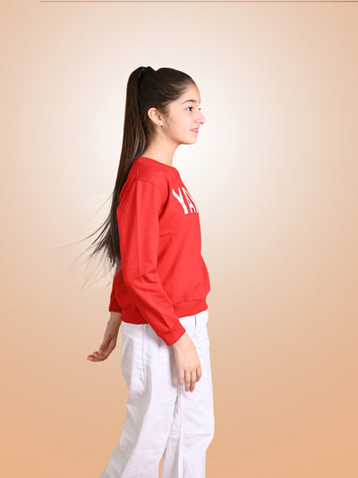 YAY Printed Full Sleeve Sweatshirt